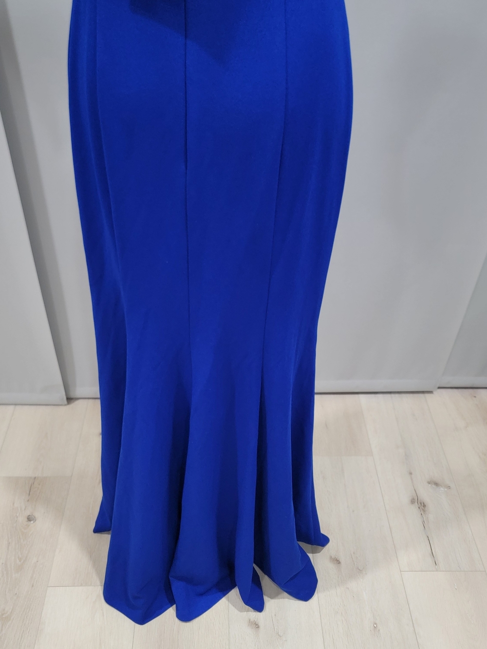 Joseph Ribkoff One-Shoulder Ruffle Gown in Cobalt Blue - Picture 8 of 8